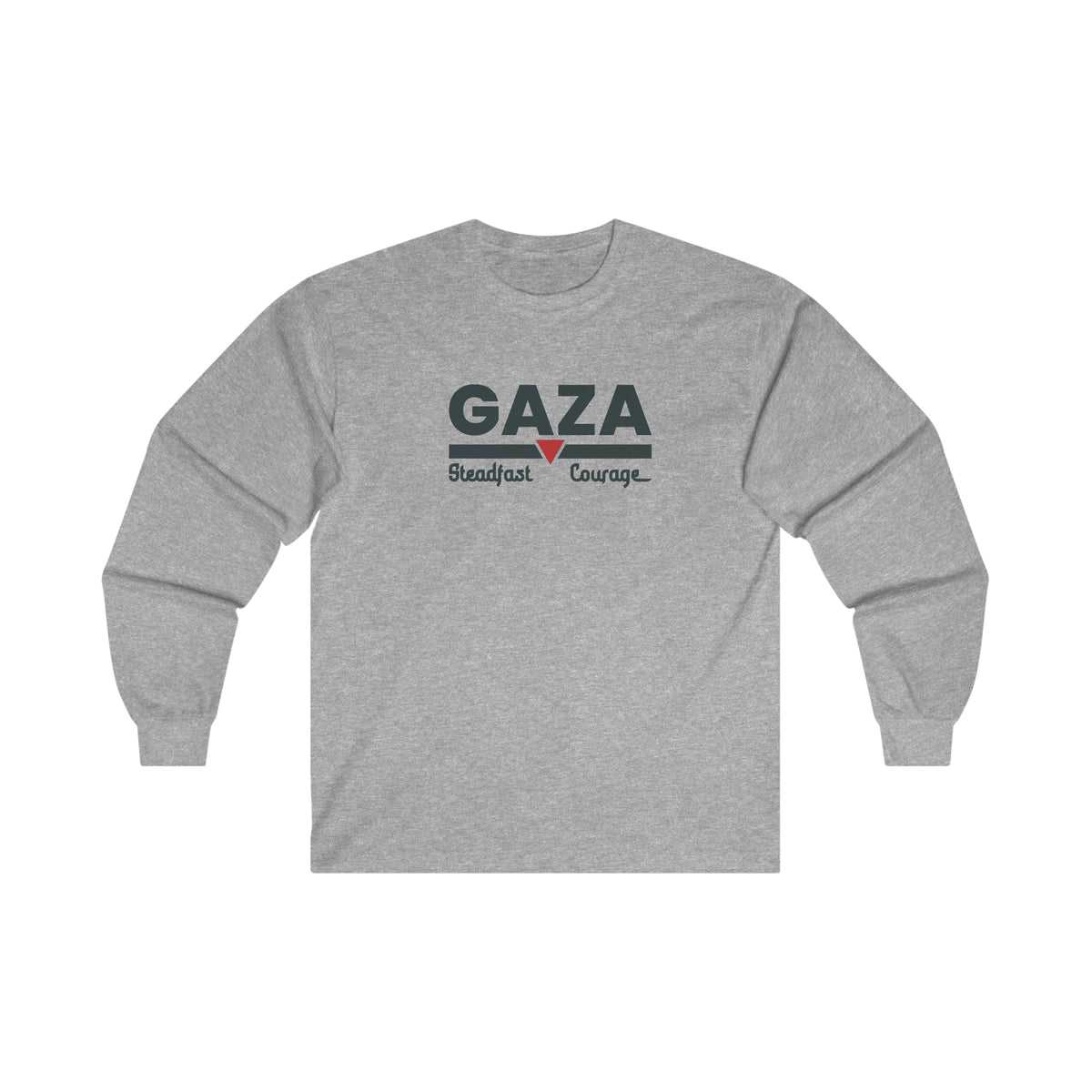 Gaza Courage LGY BK Long Sleeve Tee
