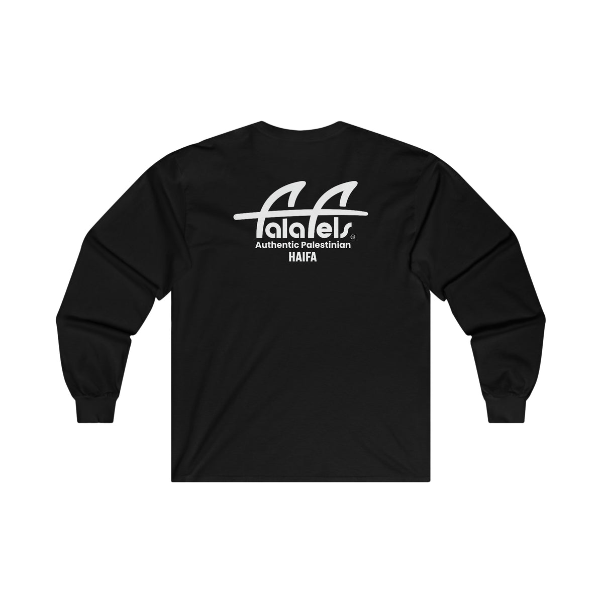 Falafels Haifa  LBL WH Long Sleeve Tee