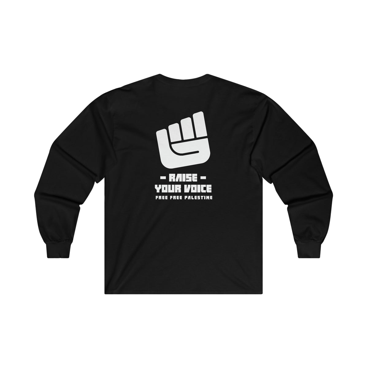 Free Free Palestine DGN WH Long Sleeve Tee