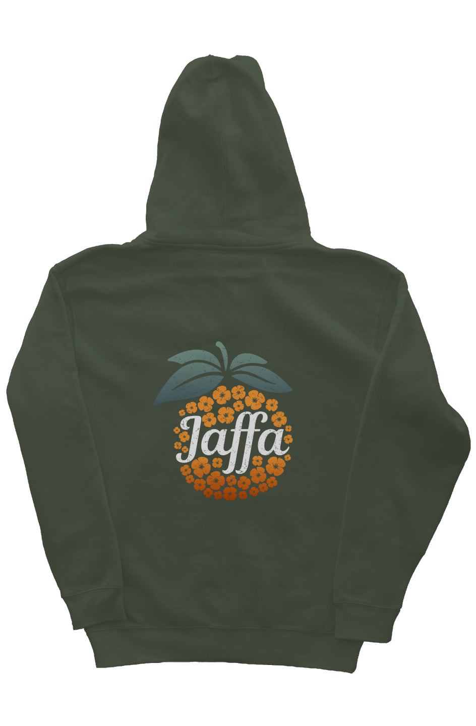 Jaffa Orange DGN WH Zip Hoodie