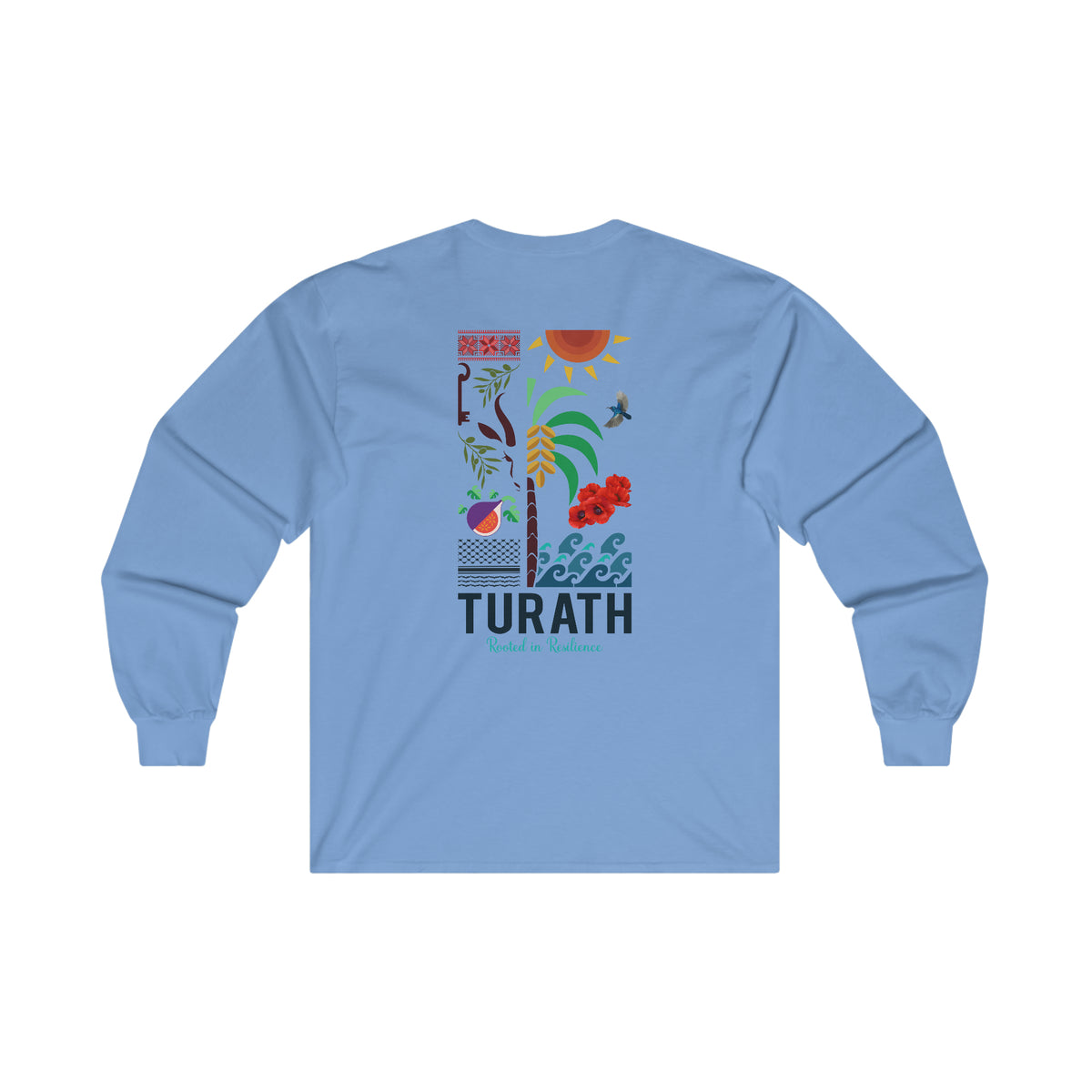 Turath Palestine LBL BK Long Sleeve Tee